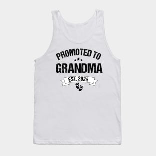 Pregnancy Announcement Gifts for Grandparents, Promoted to Grandma & Grandpa Tank Top